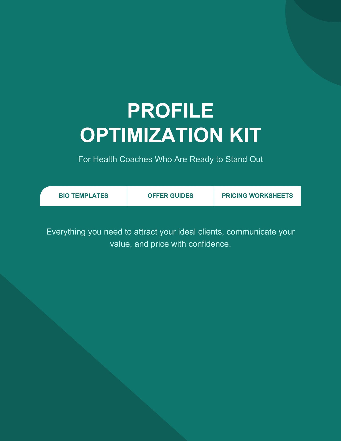 Profile Optimization Kit for Health Coaches — Stand Out, Get Clients, Get Paid